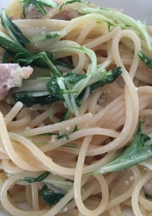 水菜と鶏肉の柚子胡椒パスタ-レシピのメイン写真