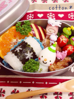 キャラ弁に。簡単♪♪うずらの雪だるまさん-レシピのメイン写真