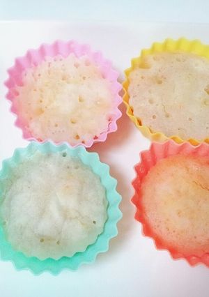 レンジで離乳食 卵不使用 米粉で蒸しパン-レシピのメイン写真