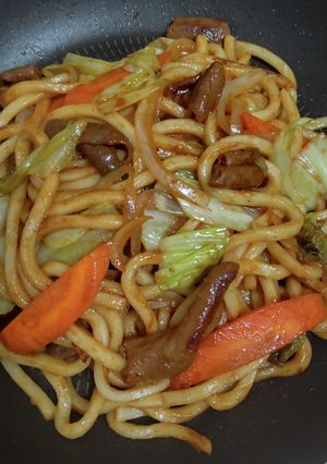 とんちゃん焼きうどん*味噌ホルモンうどん-レシピのメイン写真