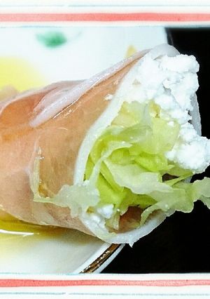 簡単！手巻き生ハム(///ω///)♪-レシピのメイン写真