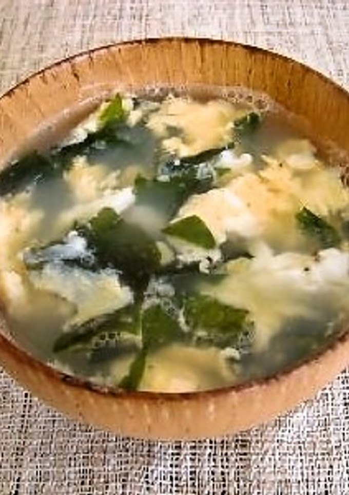 3分で完成！卵とわかめのスープ-レシピのメイン写真