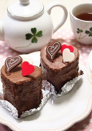 バレンタイン♡ハートのチョコケーキ-レシピのメイン写真