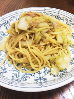 調味料は醤油だけ!白菜とツナの和風パスタ-レシピのメイン写真