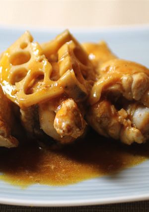 手羽元とレンコンのケチャ醤油煮-レシピのメイン写真