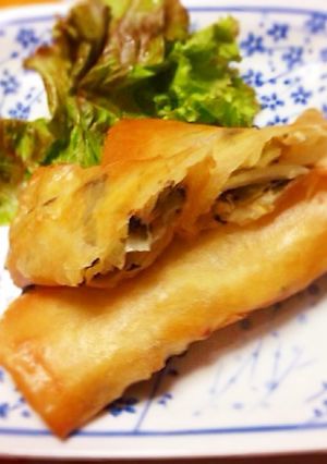 野沢菜とツナの簡単春巻き-レシピのメイン写真