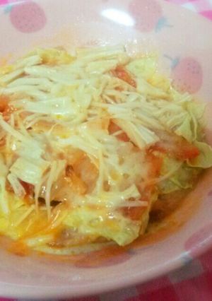 レンジde豚キムキャベチーズ-レシピのメイン写真