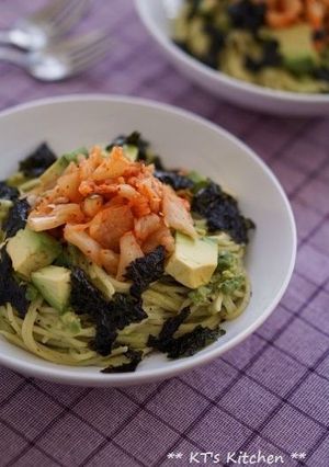 アボカドとキムチ、韓国海苔のパスタ-レシピのメイン写真
