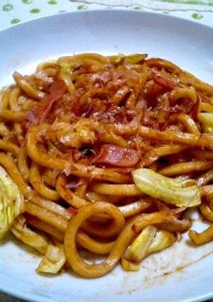 レンジで簡単!焼きうどん♡ソース編-レシピのメイン写真