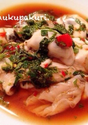 生牡蠣の豆板醤カボスポン酢-レシピのメイン写真