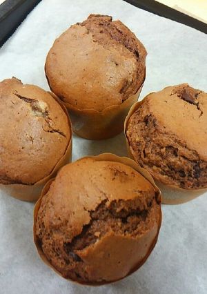 ココナッツオイルでチョコマフィン-レシピのメイン写真