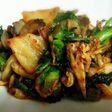 菜の花と舞茸のキムチ炒め