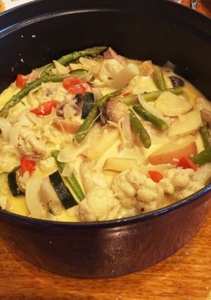STAUB鍋で☆ゴルゴンゾーラの蒸し野菜-レシピのメイン写真