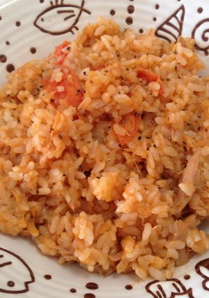 フライパンでつくる簡単トマト飯-レシピのメイン写真