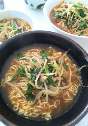 もやしと長ネギ炒めラーメン-レシピのメイン写真