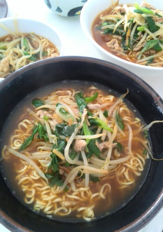 もやしと長ネギ炒めラーメン-レシピのメイン写真