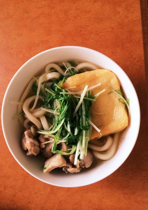 白だしde水菜と鶏肉のシャキシャキうどん-レシピのメイン写真