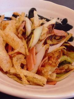 おつまみ☆長ねぎと油揚げとハムの簡単炒め-レシピのメイン写真