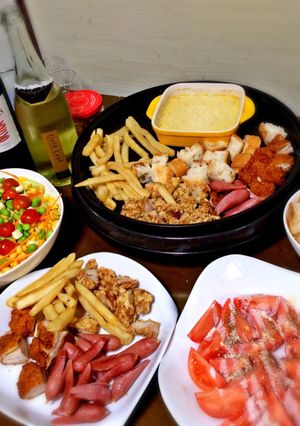 ホットプレートでチーズフォンデュ-レシピのメイン写真