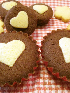 バレンタインに!♡模様のチョコマフィン-レシピのメイン写真