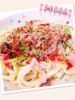 ぱぱっとランチ♡焼きうどん-レシピのメイン写真