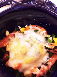 ほうれん草とウィンナーのチーズ焼き〜☆-レシピのメイン写真