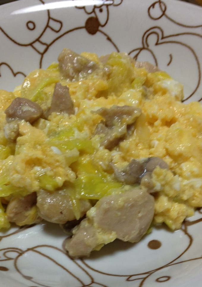 キャベツと鶏肉のとろーり卵とじ-レシピのメイン写真