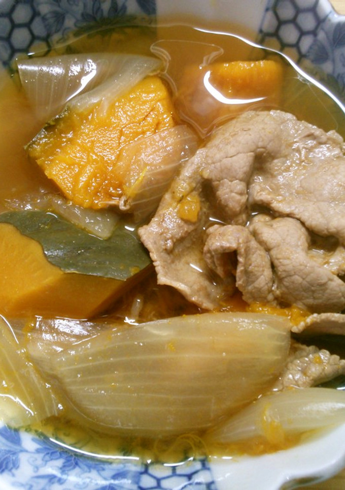 簡単 かぼちゃ 玉ねぎ 牛肉の 煮物-レシピのメイン写真