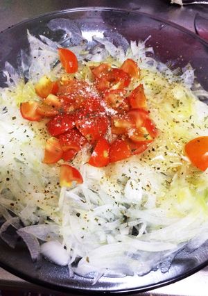 簡単トマト&オニオンのイタリアンサラダ-レシピのメイン写真
