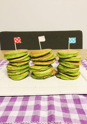 【離乳食】ほうれん草とりんごのパンケーキ-レシピのメイン写真
