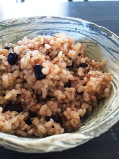 玄米小豆ごはん(炊飯器)-レシピのメイン写真