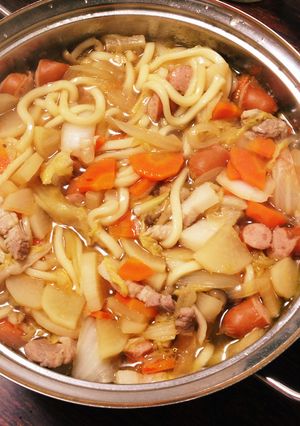 寒い時にピッタリ けんちん汁風うどん-レシピのメイン写真