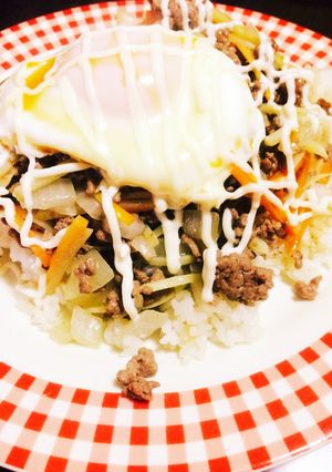 合い挽きと野菜でかさ増しテリマヨ丼-レシピのメイン写真