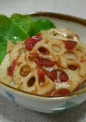すっぱウマイ☆梅おかか味の蓮根サラダ♪-レシピのメイン写真
