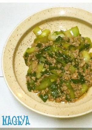 チンゲン菜と豚ひき肉のあんかけ-レシピのメイン写真