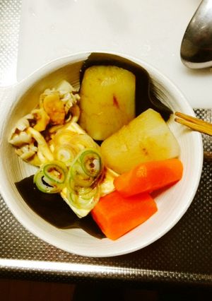湯豆腐(大根,人参,たもぎ茸).純米酒-レシピのメイン写真