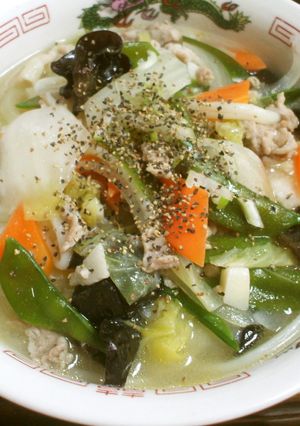 たっぷり野菜の塩あんかけうどん-レシピのメイン写真