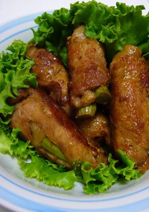 アスパラえのきの肉巻き照り煮-レシピのメイン写真
