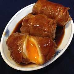 รูปของ 食べ過ぎ注意！☆半熟卵の肉巻き★