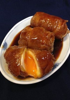 食べ過ぎ注意！☆半熟卵の肉巻き★-レシピのメイン写真