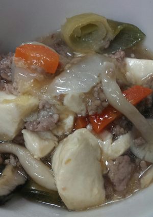 豆腐とひき肉の煮物♪とろっつるっん-レシピのメイン写真