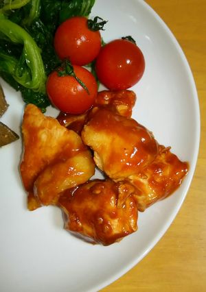 超簡単♪鶏むね肉のBBQソース炒め的な物-レシピのメイン写真