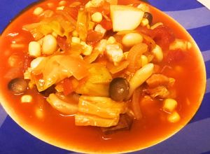 ヘルシー！大豆とトマトの食べるスープ-レシピのメイン写真