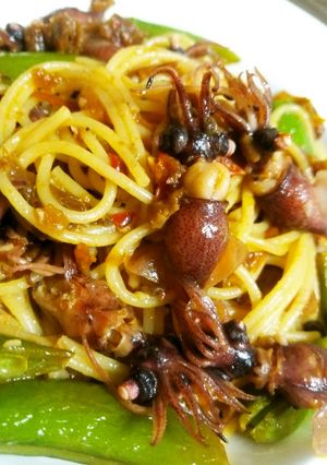 ホタルイカとドライトマトの春告げパスタ-レシピのメイン写真