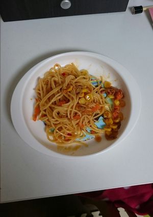 子供喜ぶ☆ツナとコーンのマヨパスタ♪-レシピのメイン写真