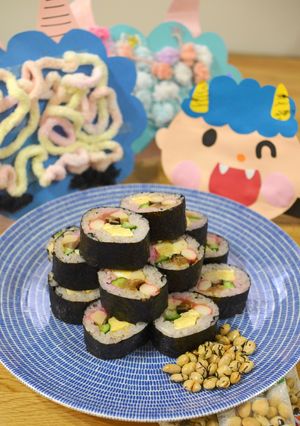 節分に！7種類の具材で定番の太巻き寿司-レシピのメイン写真