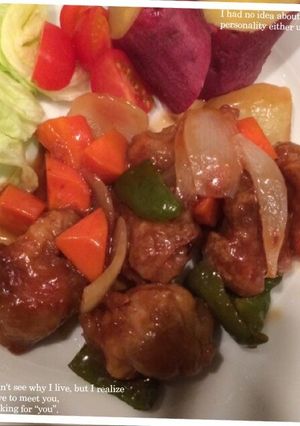 揚げずに酢豚♪じゃない酢鶏（笑）-レシピのメイン写真