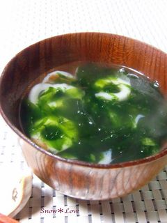 あおさと竹輪のお吸い物❁-レシピのメイン写真