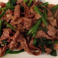 รูปของ 牛肉とほうれん草のオイスターソース炒め