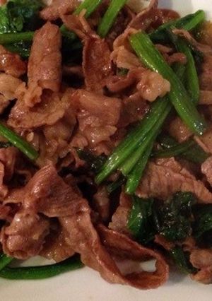 牛肉とほうれん草のオイスターソース炒め-レシピのメイン写真